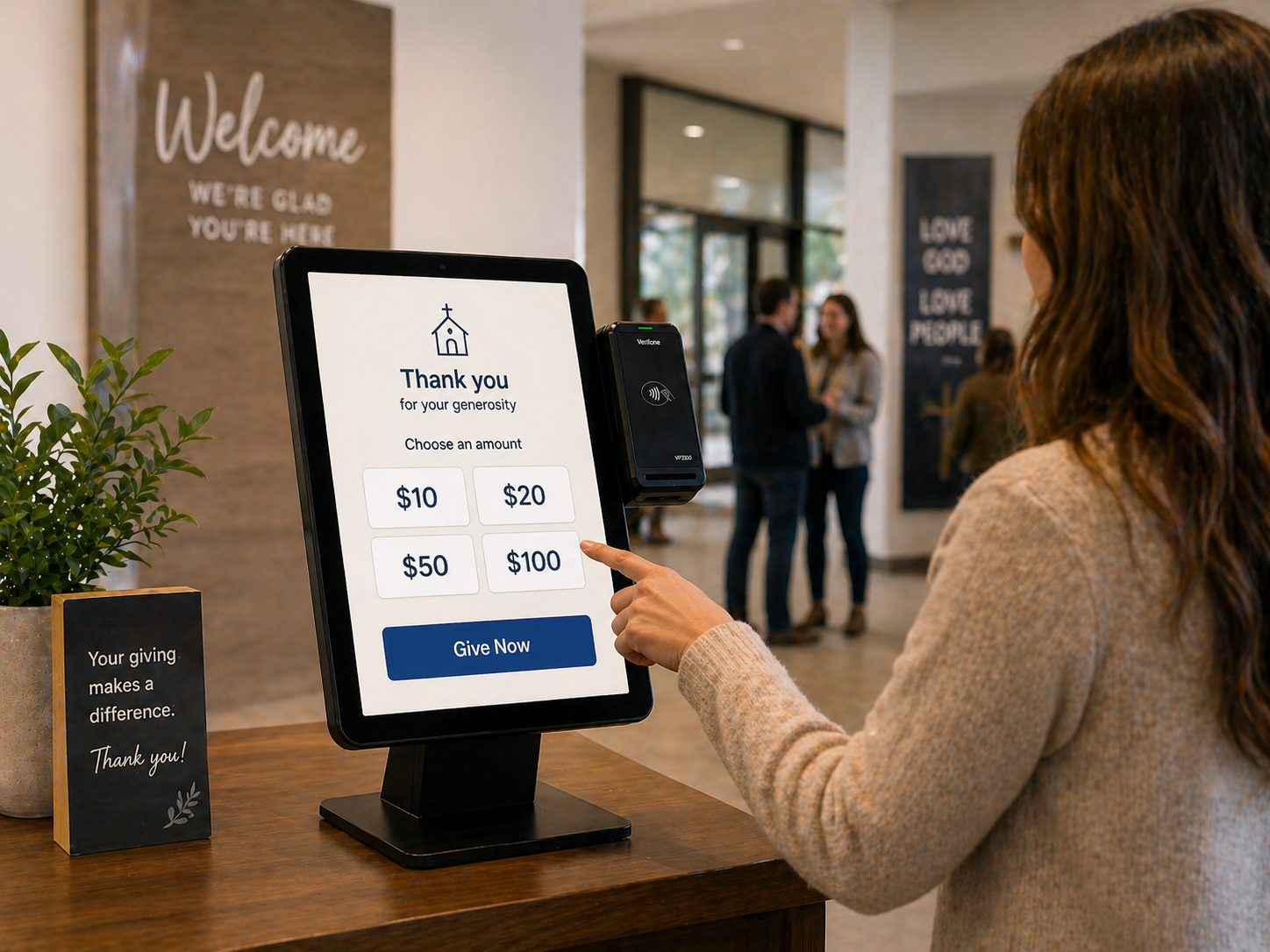 Giving / Donations kiosk